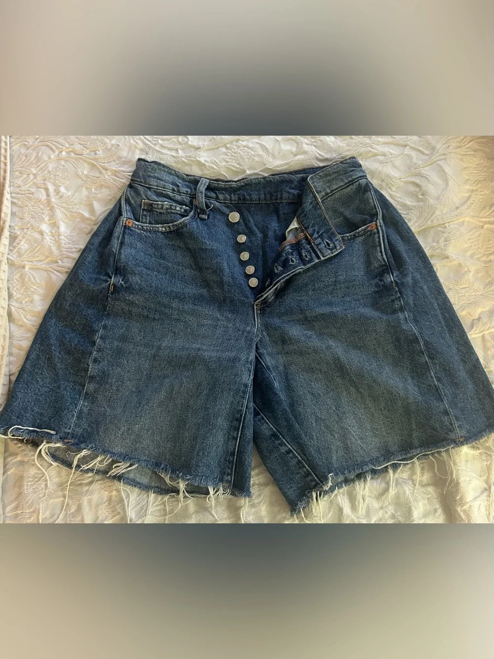 Free People We The Free Boomerang High Rise Long Shorts Sz 25